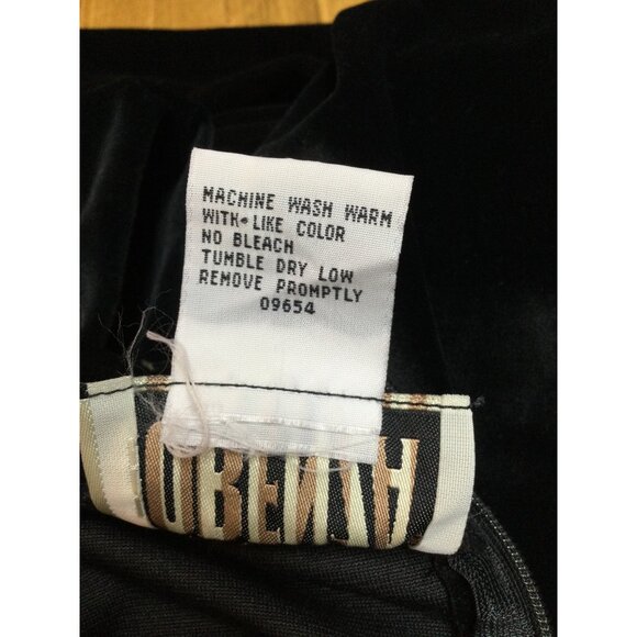 Vintage Forenza Black Velvet Long Sleeve Mock Neck Maxi Dress Size 14 - Picture 3 of 4